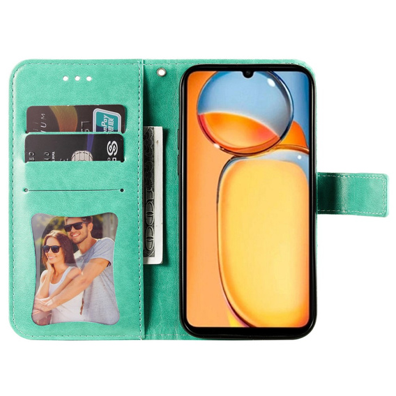 Klopové pouzdro pro Xiaomi Redmi 13C / Poco C65, Mandala Flower, zelené