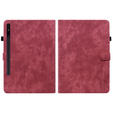 Pouzdro pro Samsung Galaxy Tab S9, Wallet Pen Slot, červené