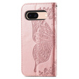 Klopové pouzdro pro Google Pixel 8A, Butterfly, růžové rose gold