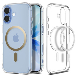 Spigen pouzdro pro iPhone 17, Ultra Hybrid MagSafe, čiré/zlaté