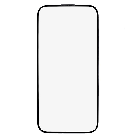 3D tvrzené sklo pro iPhone 15, s krytem reproduktoru, černé