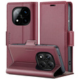 Pouzdro pro Xiaomi Redmi Note 14 Pro+ 5G / Xiaomi Poco X7 5G / Xiaomi Redmi Note 14 Pro 5G, ERBORD Glossy Litchi, flipová peněženka, červené