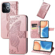 Klopové pouzdro pro Realme Note 70T 4G, Butterfly, růžové rose gold