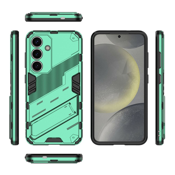 Pouzdro pro Samsung Galaxy A56 5G, Military kickstand, zelené