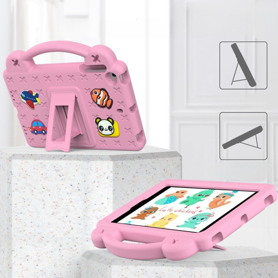 Dětské pouzdro pro iPad mini 7.9" 2019/2015/2014/2013/2012 (5/4/3/2/1 gen.), Cute Patterns, se stojánkem, růžové