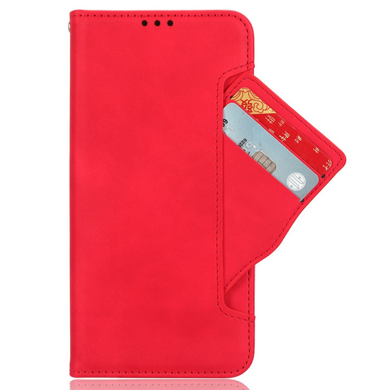 Klopové pouzdro pro Oppo A80, Card Slot, červené