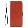Klopové pouzdro pro Samsung Galaxy A36, Crazy Horse Wallet, hnědé
