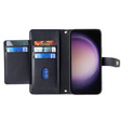 Klopové pouzdro pro Samsung Galaxy A25 5G, Wallet Zipper Pocket, černé