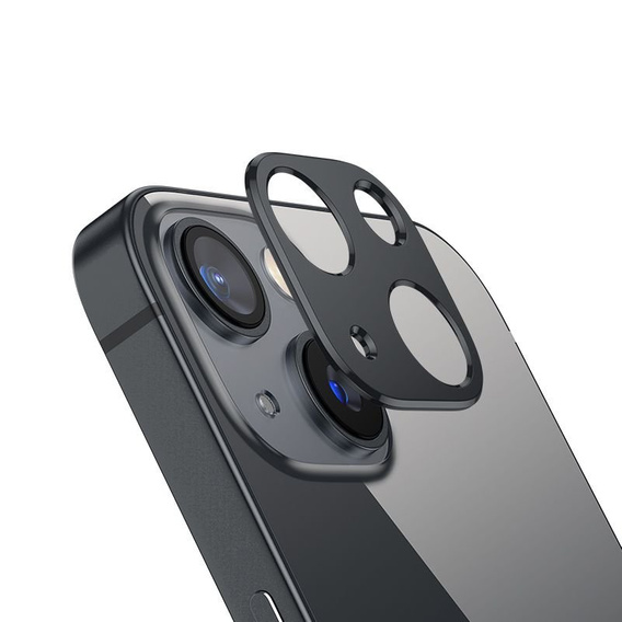 Kovový kryt fotoaparátu pro iPhone 13 mini, modré