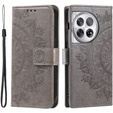 Klopové pouzdro pro OnePlus 12 5G, Mandala, šedé