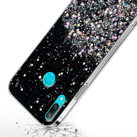 Pouzdro pro Huawei Y6 2019 / Honor 8A, Glittery, černé