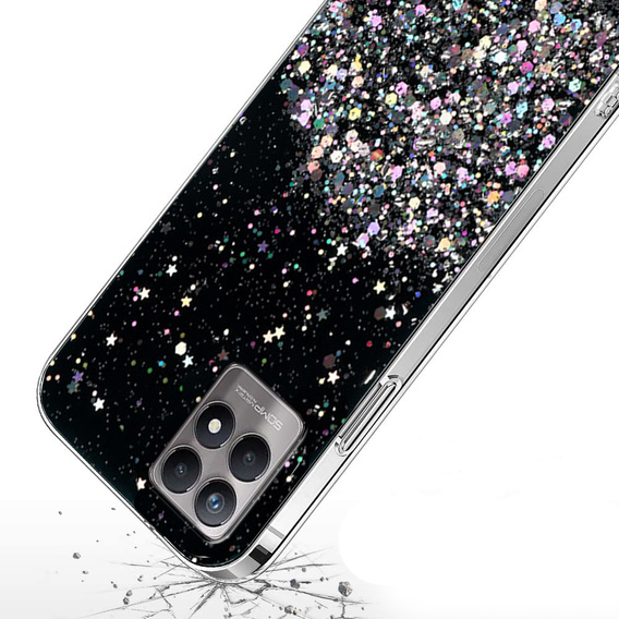 Pouzdro pro Realme 8i, Glittery, černé