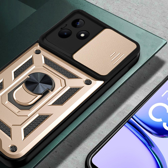 Pouzdro pro Realme C53 4G, CamShield Slide, zlaté
