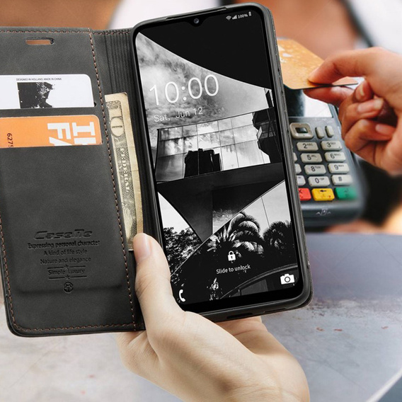Pouzdro CASEME pro Samsung Galaxy M33 5G, Leather Wallet Case, černé