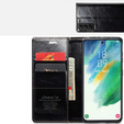 CASEME flipové pouzdro pro Samsung Galaxy S21 FE, Waxy Textured, černé