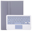 Pouzdro + klávesnice iPad 10.9 2022 10 Gen, TouchPad Pen Slot, fialové