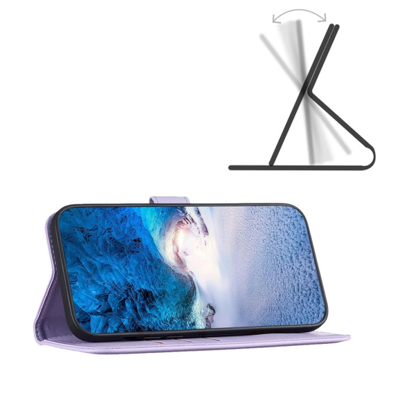 Klopové pouzdro pro Samsung Galaxy A35 5G, BINFEN Wallet, fialové