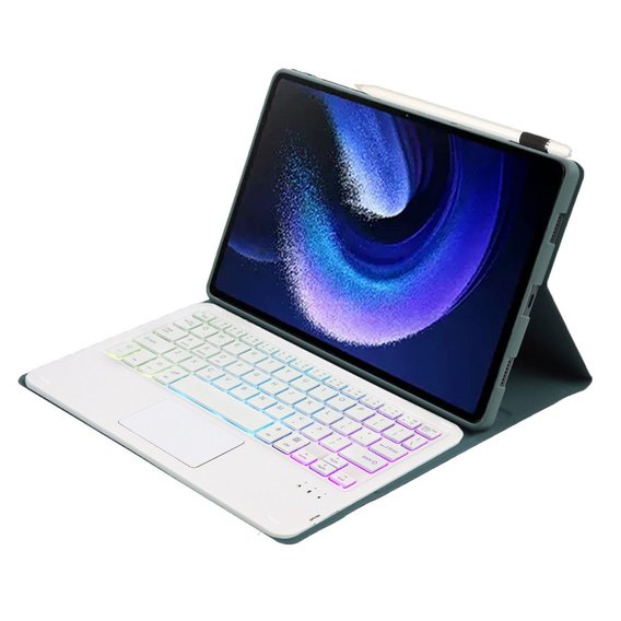 Pouzdro + klávesnice Xiaomi Pad 6 / 6 Pro, with touchpad, zelené