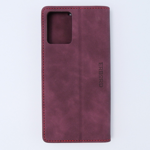 Pouzdro pro Motorola Moto G53, ERBORD Vintage peněženka s klopou, červené