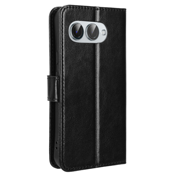 Klopové pouzdro pro T Phone 3 5G, Crazy Horse Wallet, černé