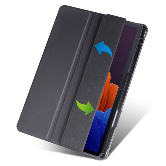 Pouzdro pro Samsung Galaxy Tab S7 Plus / Tab S7 FE, Smartcase Hybrid, se slotem na stylus, černé