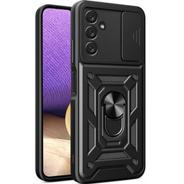 Pancéřové pouzdro pro Iphone 15 Pro Max, pancéřový kroužek Slide Ring, černé + 9H sklo