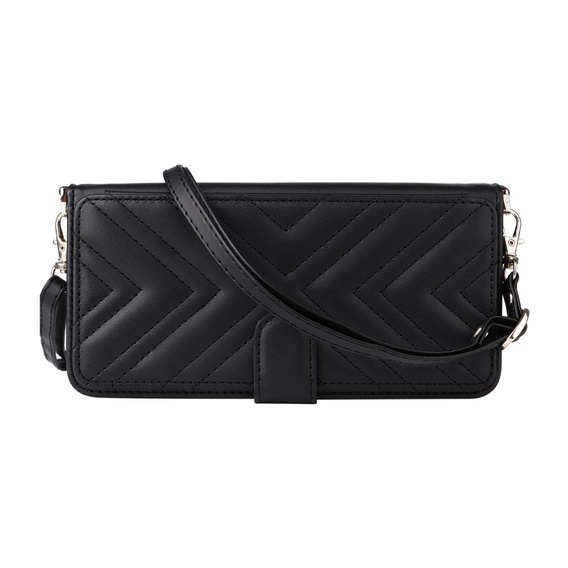 Flipové pouzdro pro Oppo Reno 13 Pro 5G, Crossbody Leather Wallet, černé