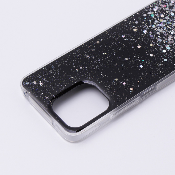 Pouzdro pro Xiaomi Redmi 12, Glittery, černé