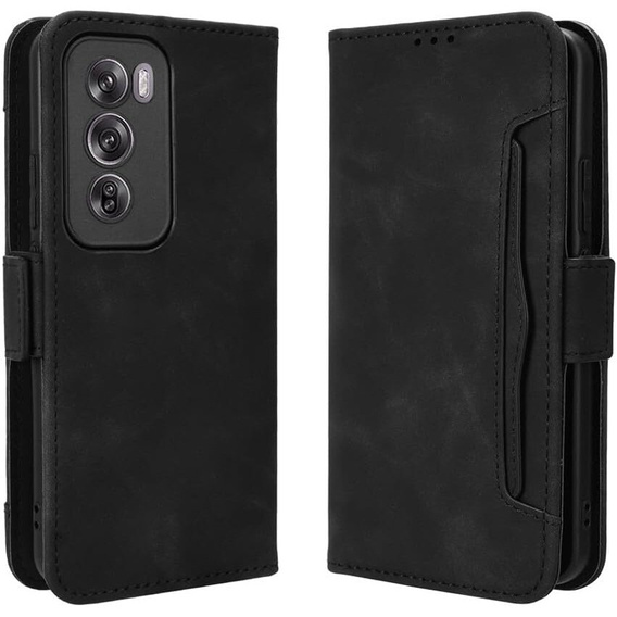 Klopové pouzdro pro Oppo Reno 12, Card Slot, černé