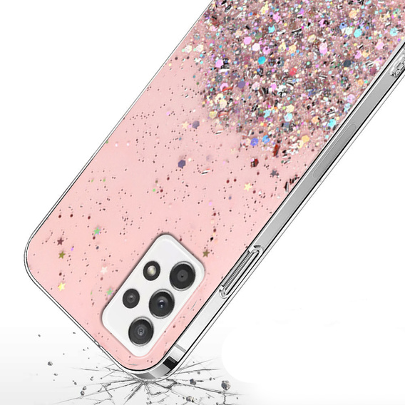 Pouzdro pro Samsung Galaxy A53 5G, Glittery, růžové