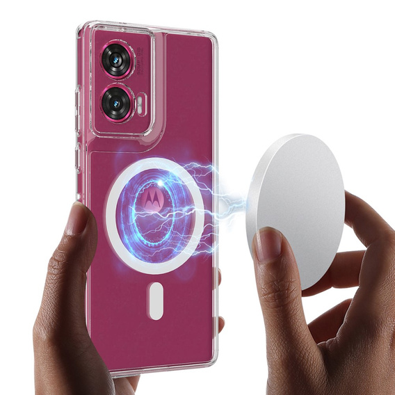 Pouzdro pro Motorola Edge 50 Fusion, Fusion Hybrid, pro MagSafe, průhledné