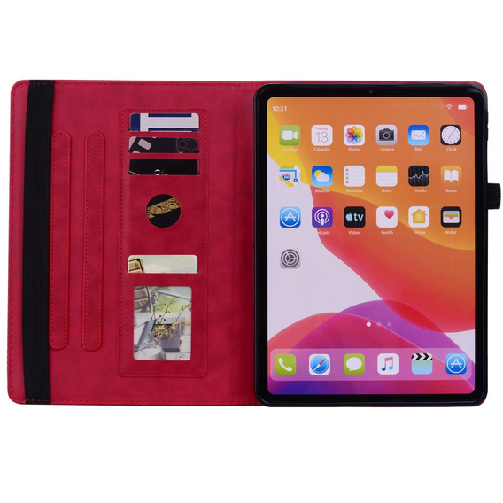 Pouzdro s klopou pro Lenovo Tab M11, flower, červené