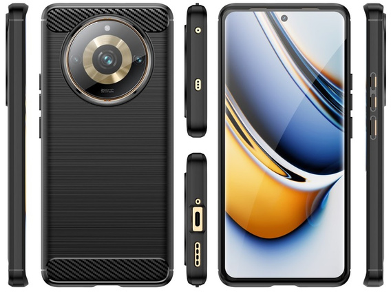Pouzdro pro Realme 11 Pro / 11 Pro +, Carbon, černé