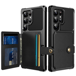 Pouzdro pro Samsung Galaxy S25 Ultra, Card Holder Kickstand, černé