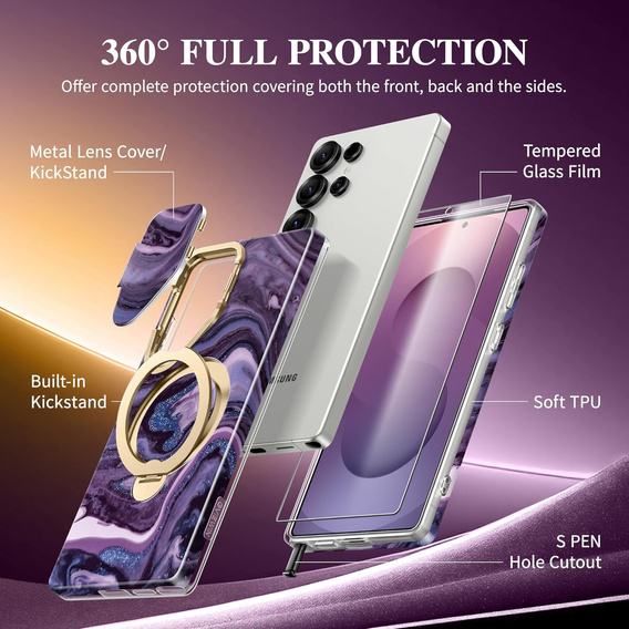 Odolné pouzdro pro Samsung Galaxy S25 Ultra – Tongate MECH Series Clip, černé