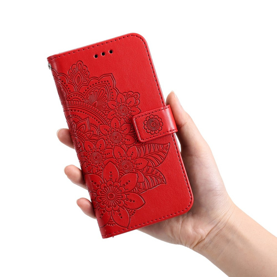 Klopové pouzdro pro Samsung Galaxy A33 5G, Mandala Flower, červené