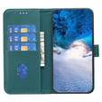 Klopové pouzdro pro Samsung Galaxy A25 5G, BINFEN Wallet, zelené + 9H sklo 