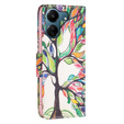 Klopové pouzdro pro Xiaomi Redmi 13C / Poco C65, Wallet, tree of life, bílé