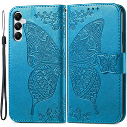 Klopové pouzdro pro Samsung Galaxy A05s, Butterfly, modré