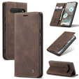 Pouzdro CASEME pro Google Pixel 7 Pro, Leather Wallet Case, hnědé