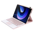 Pouzdro + klávesnice Xiaomi Pad 6 / 6 Pro, Touchpad, růžové