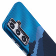 Pouzdro pro Samsung S25, Carbon Fiber MagSafe, modrá / tmavě modrá