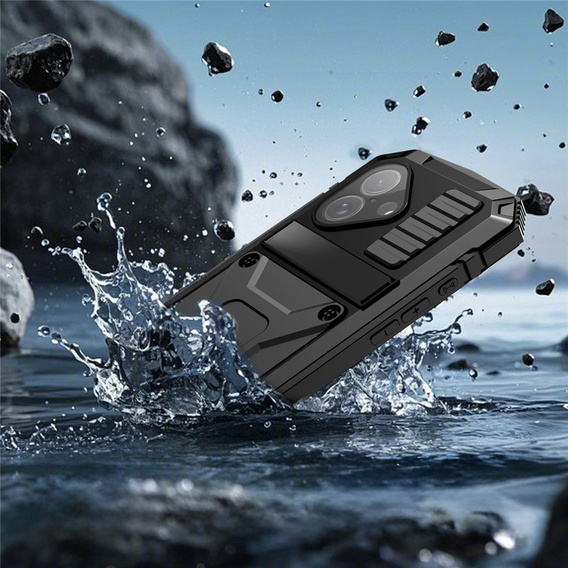 Pouzdro R-JUST s podstavcem a integrovaným sklem pro iPhone 17