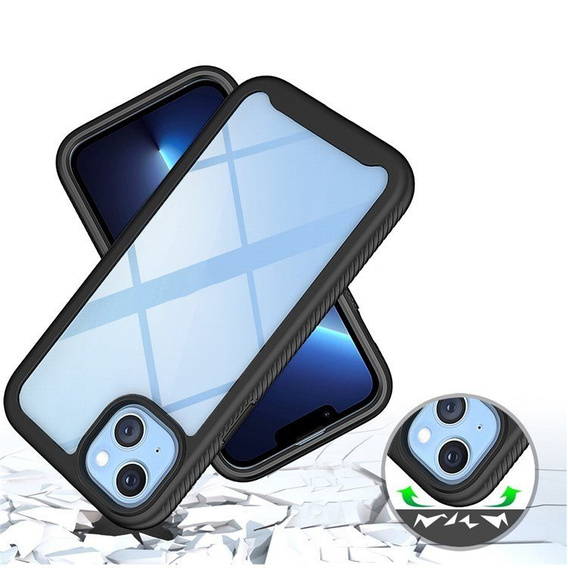 Pouzdro pro iPhone 14 Plus, Shockproof, s fólií, modré