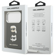 Pouzdro Karl Lagerfeld Grained Karl & Choupette Heads Pins & Logo pro iPhone 17 Pro