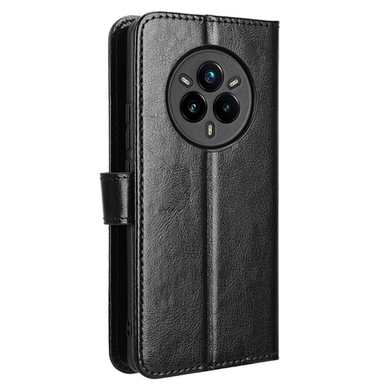 Klopové pouzdro pro Realme 14 Pro 5G, Crazy Horse Wallet, černé