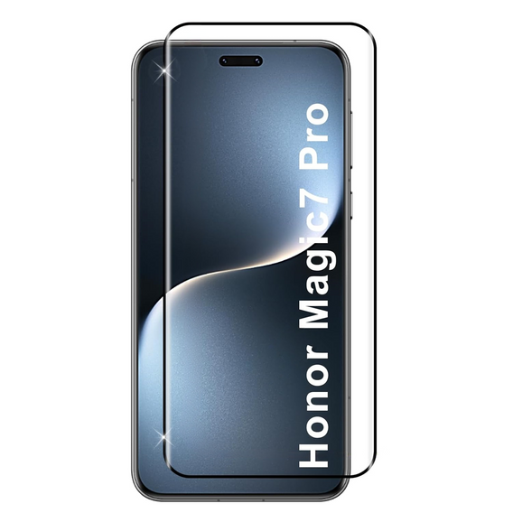 3D tvrzené sklo pro Honor Magic 7 Pro, černý rámeček