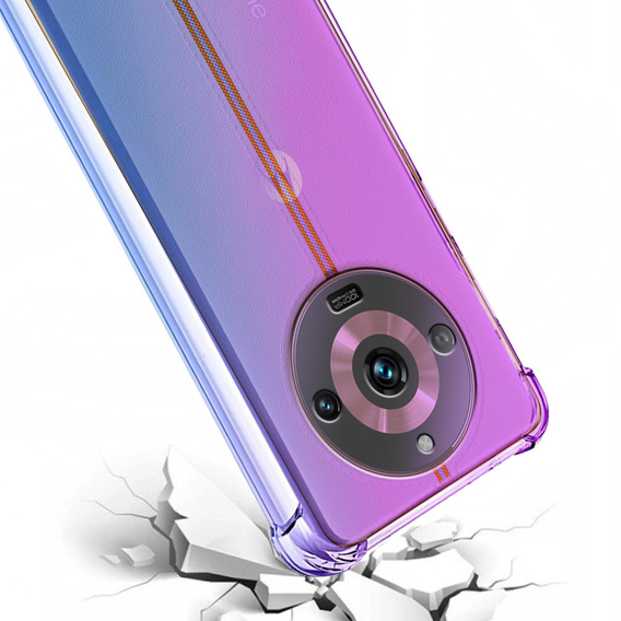 Pouzdro pro Realme 11 Pro / 11 Pro +, Gradient Dropproof, Fialová / modrá