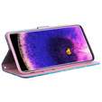 Klopové pouzdro pro Oppo A17, Wallet Light Spots Decor Butterfly, modré
