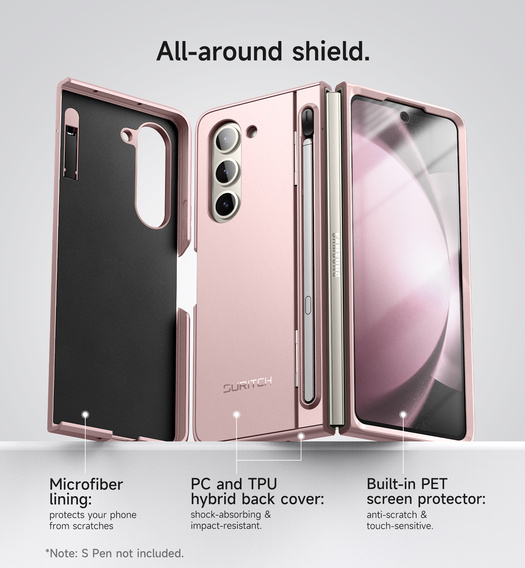 Pouzdro Suritch Full Body s podstavcem a držákem na stylus pro Samsung Galaxy Z Fold5